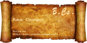 Baur Csongor névjegykártya